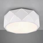 Deckenlampe Zandor mit wei&szlig;em Schirm