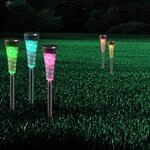 F&uuml;nferset Solarleuchte Navin m. RGB-Farbwechsel