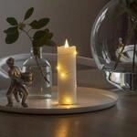 LED-Wachskerze wei&szlig; Lichtfarbe Warmwei&szlig; 12,7 cm