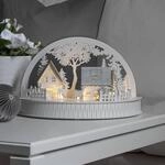 LED-Silhouette H&auml;user und Rentiere Batteriebetrieb