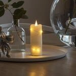 LED-Wachskerze creme Lichtfarbe Bernstein 12,7 cm