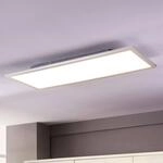 Lindby LED-Panel Livel, 4000K, 80 cm x 30 cm, silber, Metall