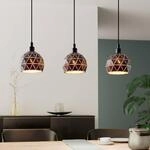 H&auml;ngelampe Roccaforte, schwarz/gold, Metall, 75 cm lang, E14