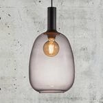 H&auml;ngeleuchte Alton mit Glasschirm rauchgrau &Oslash; 23cm