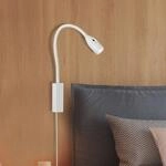 LED-Wandleuchte Sten, wei&szlig;, H&ouml;he 61 cm, Gestensteuerung