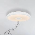 LED-Deckenleuchte Raffy Lautsprecher RGBW wei&szlig;