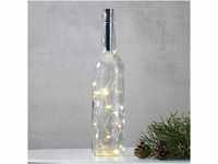 Lichterkette für Flaschen Dew Drops 75cm, silber