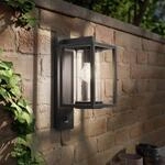 Lucande Au&szlig;enwandlampe Ferda, Sensor Fassung unten anthrazit