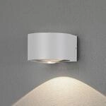 LED-Au&szlig;enwandleuchte Gela, unten strahlend, wei&szlig;