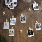 Batteriebetr. LED-Foto-Lichterkette Clippy, Timer