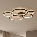 LED-Deckenlampe Rondo, schwarz matt