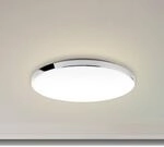 LED-Deckenlampe 3351216 chrom/wei&szlig;, &Oslash; 35,5 cm, 4.000 K, IP44