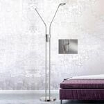 LED-Stehleuchte Dent, CCT, zweiflammig, nickel