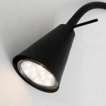 LED-Wandleuchte Tusa, schwarz, Metall, 45cm, Flexarm
