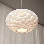 Louis Poulsen Patera Oval Pendel E27 wei&szlig; &Oslash; 50cm