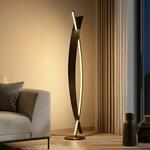 Lucande LED-Stehleuchte Marija, schwarz, Metall, H&ouml;he 140 cm