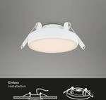 LED-Einbaustrahler Plat, wei&szlig;, 3er-Set, 3.000K