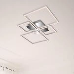 LED-Deckenleuchte Frame, CCT, 4-flammig, aluminium