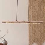LED-H&auml;ngelampe Felicitas aus Holz, L&auml;nge 100 cm