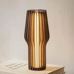 PLEASE WAIT to be SEATED Akkulampe RADIANT Holz dunkel 10cm