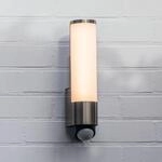 LED-Sensor-Au&szlig;enwandleuchte LEDA, Edelstahl, H&ouml;he 35 cm IP44