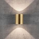 LED-Au&szlig;enwandleuchte Canto 2, messing, 10 cm, up/down, IP44