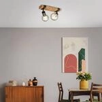 Deckenleuchte Wood Basic, zweiflammig