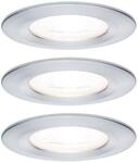 Paulmann 3er Spot Nova rund starr, alu, IP44, GU10 dimmbar