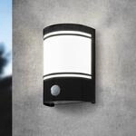 Au&szlig;enwandlampe Cerno mit Bewegungsmelder, schwarz