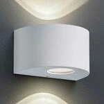 Runde LED-Au&szlig;enwandleuchte Rosario, wei&szlig;