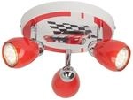 LED-Deckenleuchte Racing dreiflammig