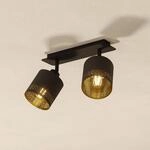Deckenleuchte Esteperra schwarz/gold zweiflammig
