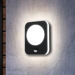 LED-Au&szlig;enwandlampe Madriz, schwarz, Breite 23 cm, Sensor