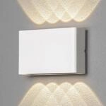 LED-Au&szlig;enwandleuchte Chieri, 8-flammig, wei&szlig;
