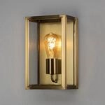 Au&szlig;enwandlampe Carpi, messing, Breite 18cm