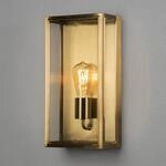 Au&szlig;enwandlampe Carpi, messing, Breite 20,5cm