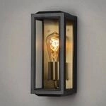 Au&szlig;enwandlampe Carpi, schwarz, Breite 12,5cm