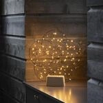 LED-Dekoleuchte 5 kleine Ringe, mit Holzfu&szlig;