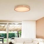 LED-Deckenlampe Rainer, &Oslash; 60 cm, Holzoptik, Metall, CCT