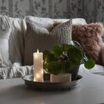 LED-Wachskerze wei&szlig; Lichtfarbe Warmwei&szlig; 15,2 cm