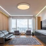 LED-Deckenlampe Doro, &Oslash; 60 cm, grafit/holz dunkel, Holz, CCT