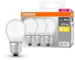 OSRAM LED-Tropfen E27 P40 4,2W 2.700K 470lm matt 3er