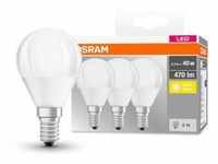 OSRAM LED-Tropfen E14 P40 4,9W 2.700K 470lm 3er