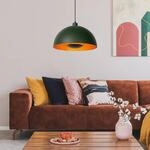 H&auml;ngeleuchte Siemon aus Stahl, &Oslash; 40 cm, gr&uuml;n