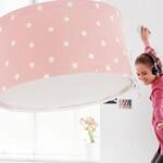 Dalber Kinder-Deckenleuchte STAR LIGHT, pink
