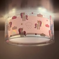 Dalber Kinder-Deckenleuchte UNICORNS, pink, 1-flg.