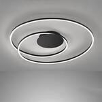 LED-Deckenlampe HOLY, schwarz, &Oslash; 49 cm, Fernbedienung, CCT