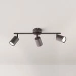 LED-Deckenstrahler Vano schwarz, dreiflammig lang