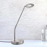 LED-Tischlampe Dent, nickel/chrom, 60 cm, Metall, CCT 1-flg.