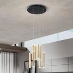 LED-H&auml;ngeleuchte Prado, gold, 8-flammig, &Oslash; 40 cm, dimmbar
